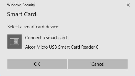 ask me about my smart card|Outlook 2016 prompting for Smart Card instead of .